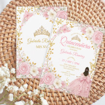 Blush Rosa Quinceañera Borboletas Douradas