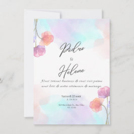 Convites Blush Rose Elegance Wedding Invitation