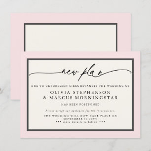 Convites Blush Rose Marfim - Novo Plano Evento Moderno Adia
