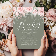 Blush Sage Floral Menina Bebê Em Flor Bebê Ch Show
