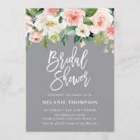 Blush White Botanical Floral Chá de panela