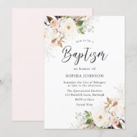 Blush White Winter Forest Baptism