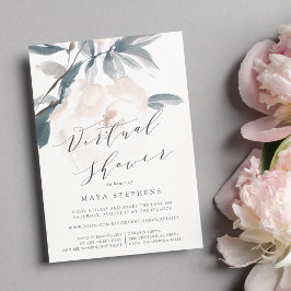 Convites Blush Whper Virtual Bridal ou Chá de fraldas