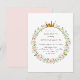 Convites Blushing Romance: Pink Roses and Baby’s Breathe