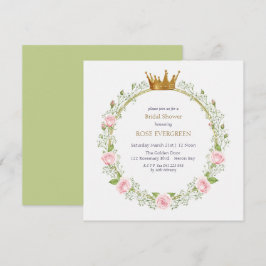 Convites Blushing Romance: Pink Roses and Baby’s Breathe