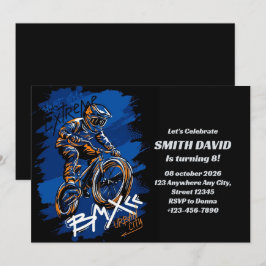 Convites Bmx Bicycle Urban Graffiti streetwear Birthday 