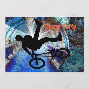 Convites BMX em um túnel do Grunge