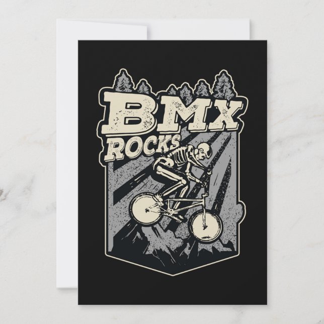 Convites BMX Rocks BMX Bike Racume (Frente)