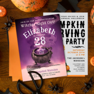 Convites Boa Noite das Bruxas Fora do Chic Potion Festa de 