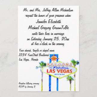 Convites Boa vinda a nosso Las Vegas fabuloso que Wedding