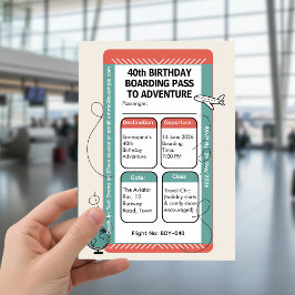 Convites Boarding Pass to Adventure – Travel Themed