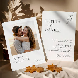 Convites Boas Festas Botânicas Simplicidade Moderna