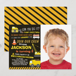 Convites Boas Festas de Construção Bombem Foto de Caminh