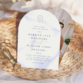 Convites Boas Iniciais para o Casamento de Fotos em Preto e