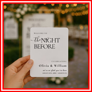 Convites Boas-vindas à noite antes do ensaio do Janta