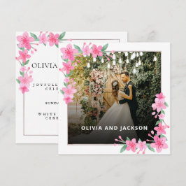 Convites Boas-vindas ao casamento do Frame de Ouro Floral R