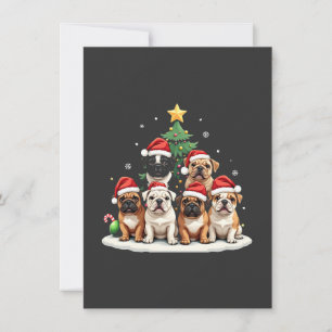 Convites Boate de Natal Árvore Santa Hat Puppy Amantes