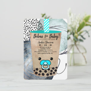 Convites Bobas Para Bebê Boba Tea Inspirou Orçamento