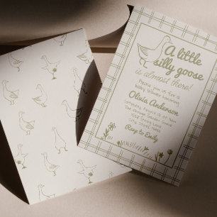 Convites Bobo Desenho Mão Alinha Sexo Chá de fraldas Neutro