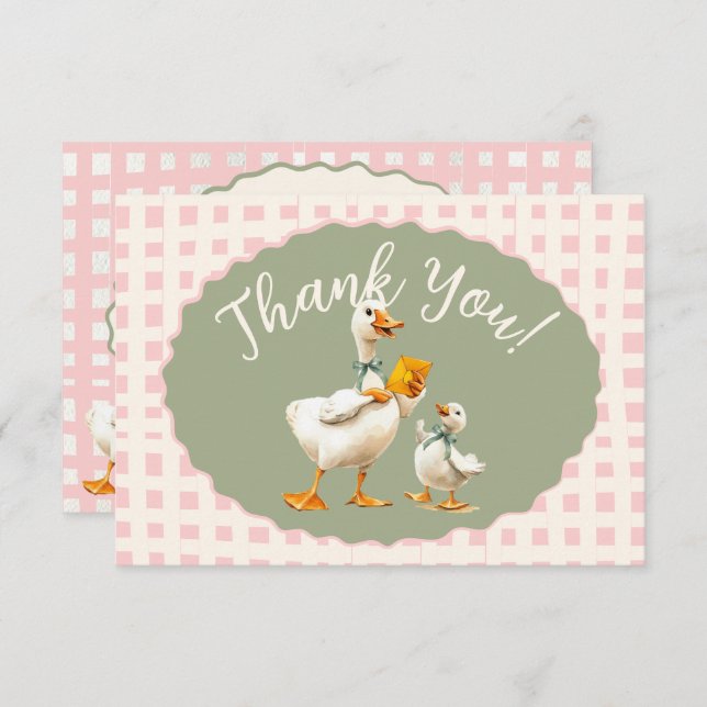 Convites Bobo Gingham (Frente/Verso)