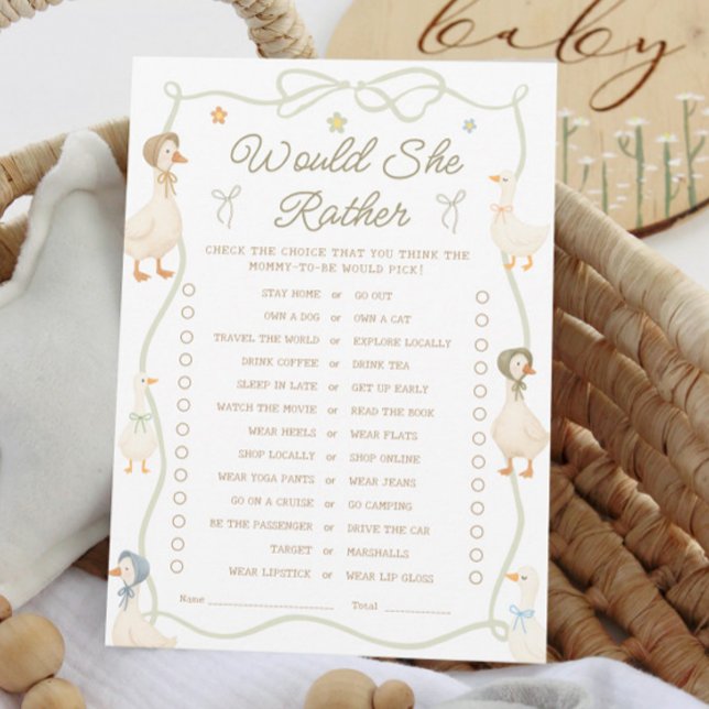 Convites Bobo Goose Chá de fraldas Ela Preferencialmente Ca (Criador carregado)