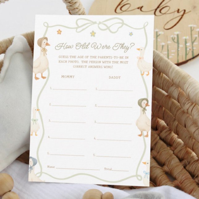 Convites Bobo Goose Chá de fraldas Quantos Anos Tinham (Criador carregado)