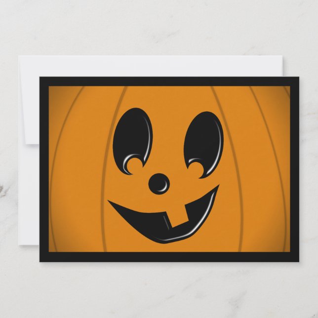 Convites Bobo Jack-O-Lanterna Face com Um Dente (Frente)