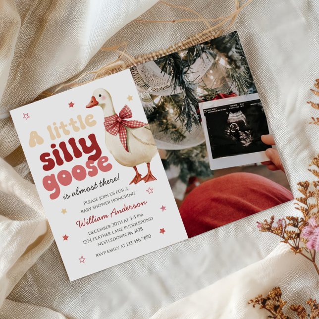 Convites Bobo Obter Foto do Chá de fraldas de Arco de Natal (Criador carregado)