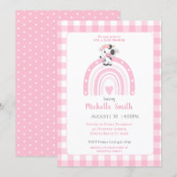 Boca-branca Arco-Íris Corações Rosa Gingham Girls