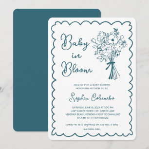 Convites Boca branca Desenha Buquê Flor Bebê em Sangue