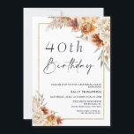 Convites Boca Laranja Queimada Pampas Grama Frame Dourado A<br><div class="desc">Burnt Orange Boho Pampas Grass Frame Dourado Frame Birthday Convite Bohemian inspirou um convite de aniversário com dois arranjos florais cor de terra e queimados com grama pampas e uma imagem caligráfica moderna como título. Ideal para quem procura um convite de aniversário inspirado na boêmia.</div>