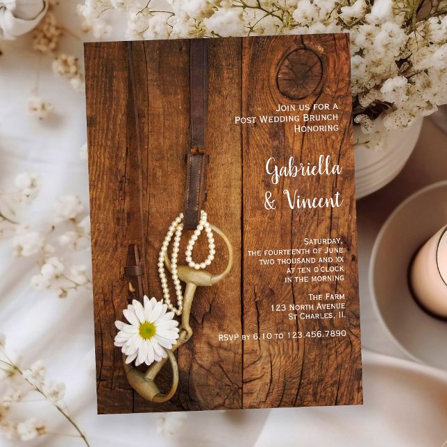 Convites Bocado de Cavalo Margarida Branca Café da Manhã Pó (Criador carregado)