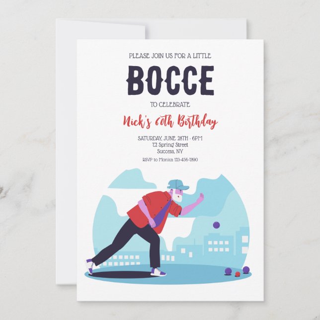 Convites Bocce Ball (Frente)