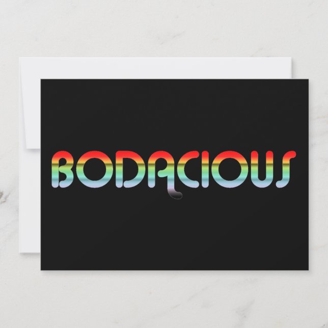 Convites Bodacious 80s retro (Frente)