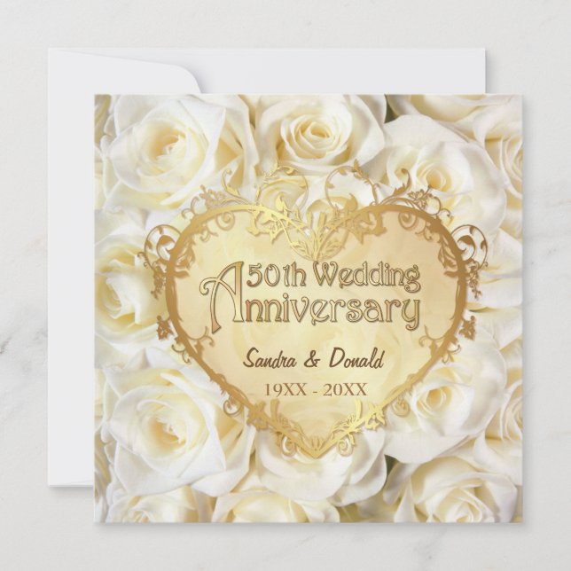 Convites Bodas de Ouro da Rosa Branca (Frente)