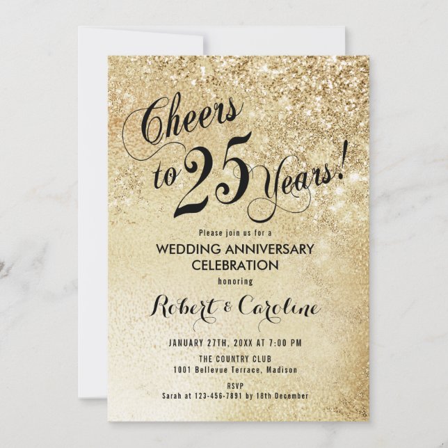 Convites Bodas de Ouro de 25 Anos (Frente)