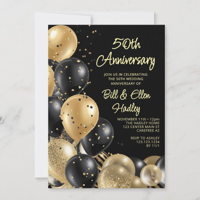 Convites Bodas de Ouro de 50 Anos de Casamento (Frente)