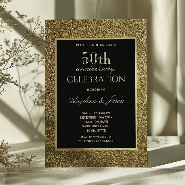 Convites Bodas de Ouro de 50 Anos de Casamento (Criador carregado)