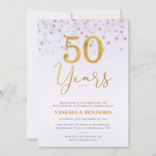 Convites Bodas de Ouro Falso 50 anos 50º Aniversário de Cas