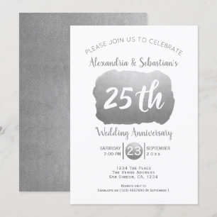 Convites Bodas de Prata Personalizadas de 25 Anos de Casame