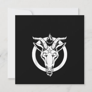 Convites Bode Preto Baphomet, Presente Satanás Lúcifer Beel