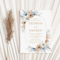 Boêmia Beige & Blue Floral Frame Weds