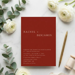 Convites Boêmia Elegante moderna Terracotta Wedding Invita