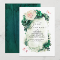 Boêmia Floral Verde-Escuro e Cor-de-Rosa Doce 16