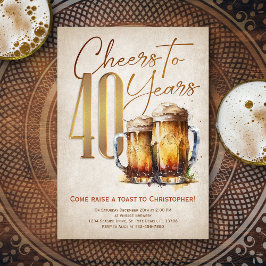 Convites Boer Mens Engraçado aniversário de 40 anos