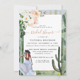 Convites Bohemian Cactus Desert Floral Chá de panela Invita