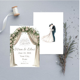 Convites Bohemian Elegance Save the Date Card