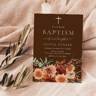 Convites Bohemian Floral Fall & Summer Baptism