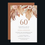 Convites Bohemian Floral Terracotta Boho 60º Aniversário<br><div class="desc">Bohemian Floral Terracotta Boho 60º Aniversário Convite Ver coleção correspondente em Niche e Nest Store Muitos obrigados</div>