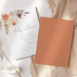 Convites Bohemian Floral Terracotta | CHÁ DE FRALDAS